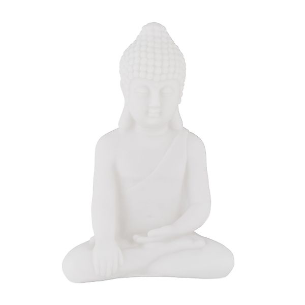 relaxdays Buddhafigur Weiße Buddha Figur 17 günstig online kaufen