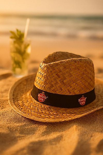 Havana Club Strohhut Hut aus Naturstroh - Accessoire für Strand, Festival & günstig online kaufen