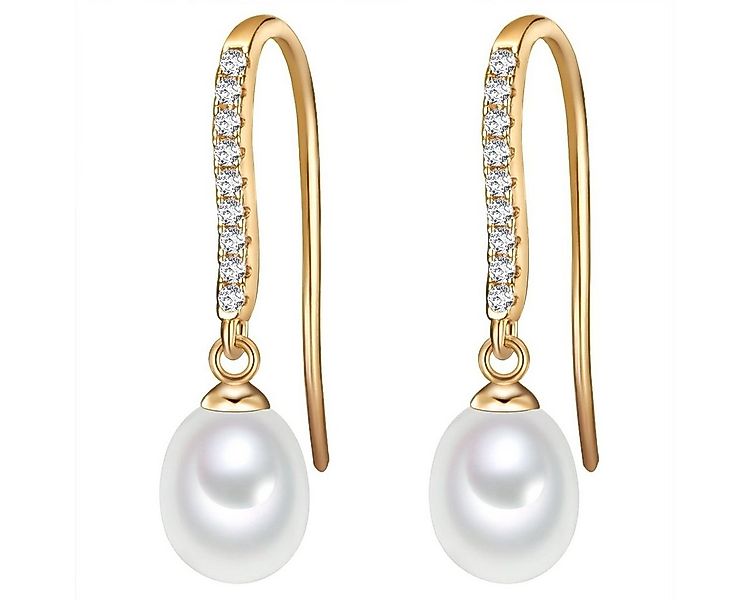 Valero Pearls Perlenohrringe gelbgold, mit Süßwasser-Zuchtperlen günstig online kaufen