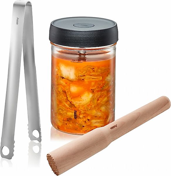 GEFU Fermentationsglas "NATIVO" Set, 5 tlg. 1L Fermentationsglas mit Deckel günstig online kaufen
