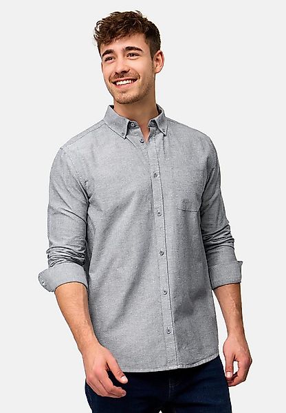 Indicode Langarmhemd Herren Kepner Herrenhemd Langarm mit Button-Down-Krage günstig online kaufen