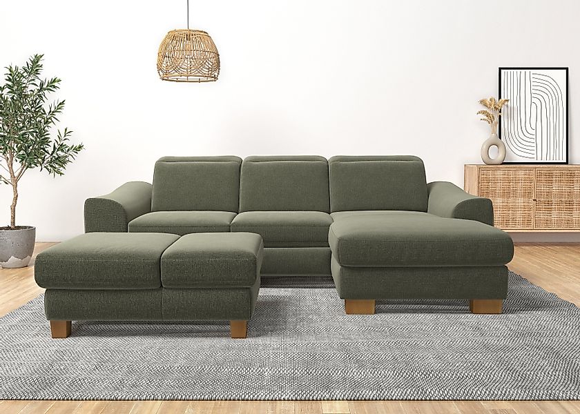 Home affaire Ecksofa "Dundee L-Form" wahlweise mit Kopfteilverstellung und günstig online kaufen