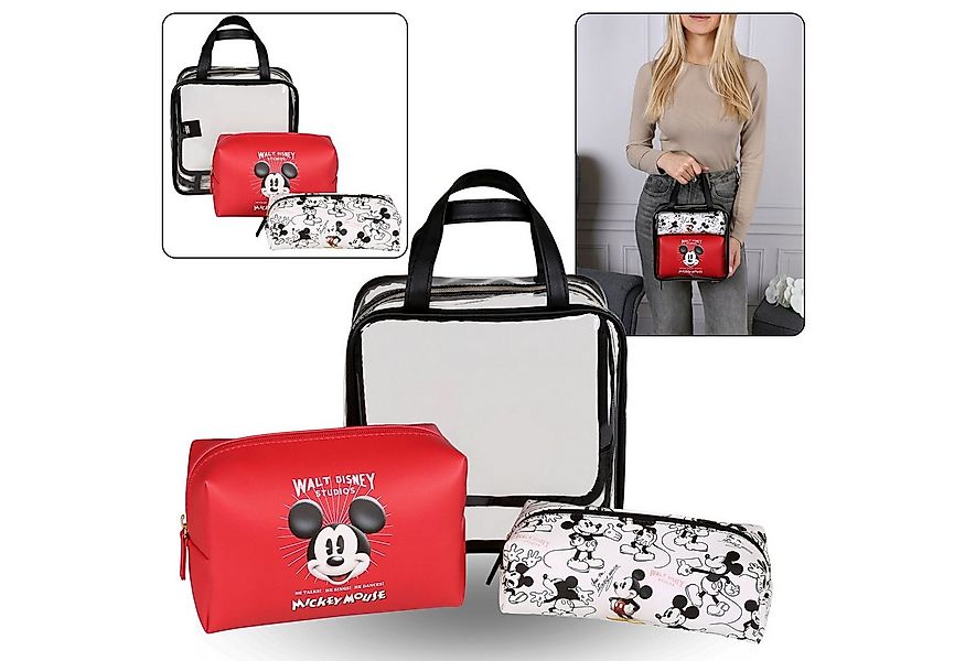 Sarcia.eu Kosmetiktasche Mickey Mouse Rot-weißes Kulturbeutel Set mit Reißv günstig online kaufen