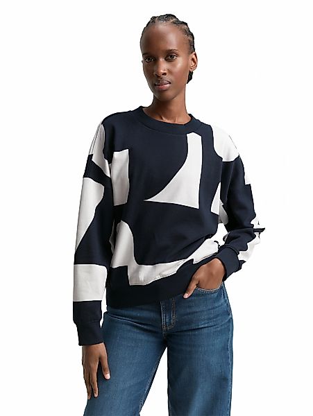 TOM TAILOR Denim Sweatshirt, mit All-Over Print günstig online kaufen