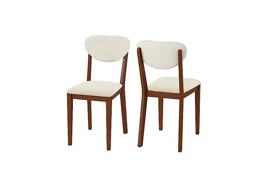 COSTWAY Esszimmerstuhl (2 St), Küchenstühle mit gepolsterter Sitz & Rückenl günstig online kaufen