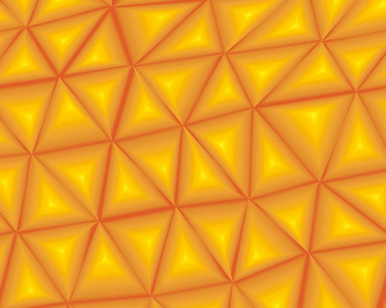 Fototapete "Dreieck orange" 4,00x2,50 m / Glattvlies Perlmutt günstig online kaufen