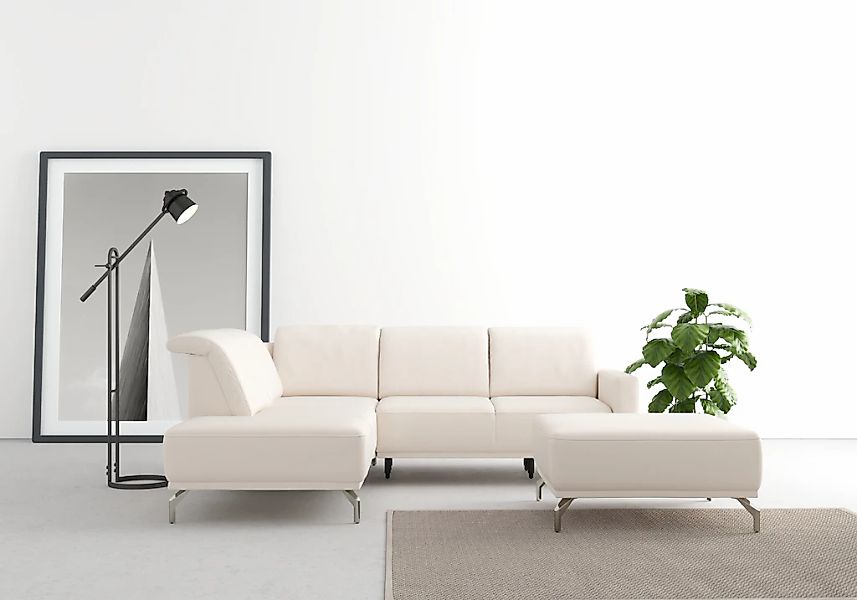 sit&more Ecksofa "Bailando L-Form", wahlweise mit Kopfteilverstellung und V günstig online kaufen