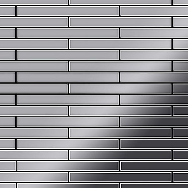 ALLOY Mosaik Fliese Massiv Metall Edelstahl Marine Hochglanz Grau 1,6mm Ave günstig online kaufen