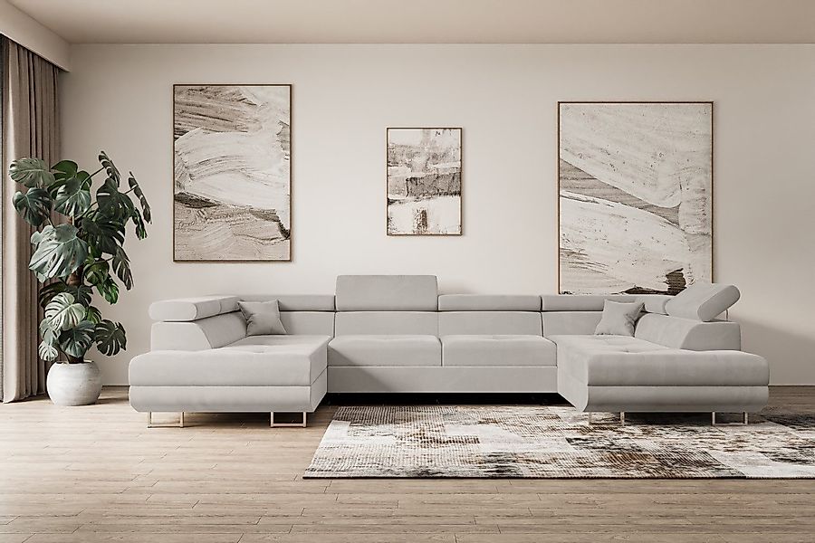 ALTDECOR Wohnlandschaft GUSA-U, Couch mit Schlaffunktion, günstig online kaufen
