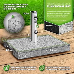 tillvex Sonnenschirm tillvex Granit Sonnenschirmständer, Balkonschirmstände günstig online kaufen