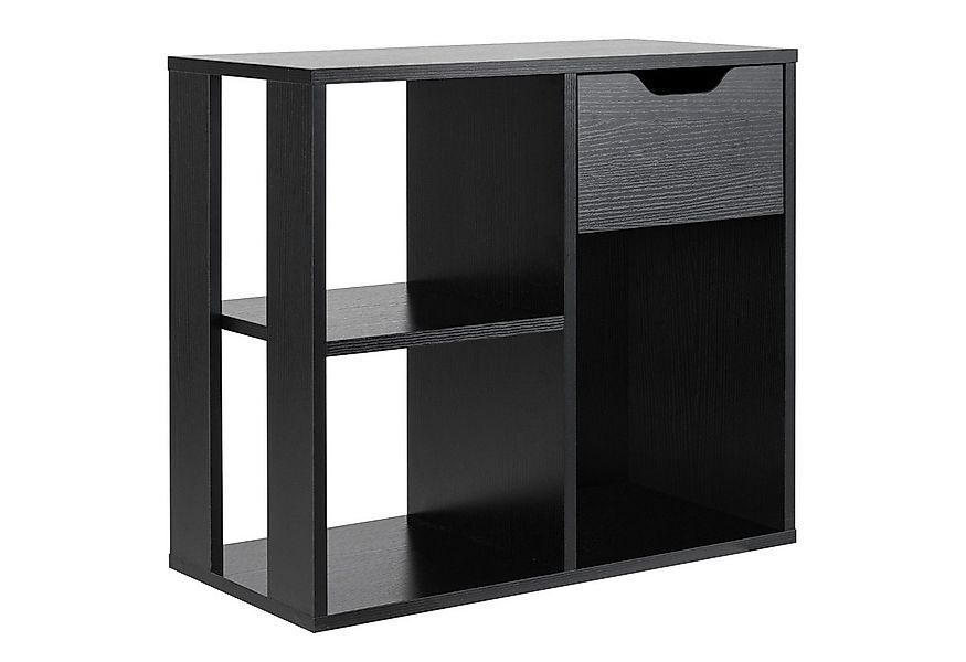 COSTWAY Bücherregal Beistelltisch, mit Schubalde & Fächern, 60x30x52cm günstig online kaufen