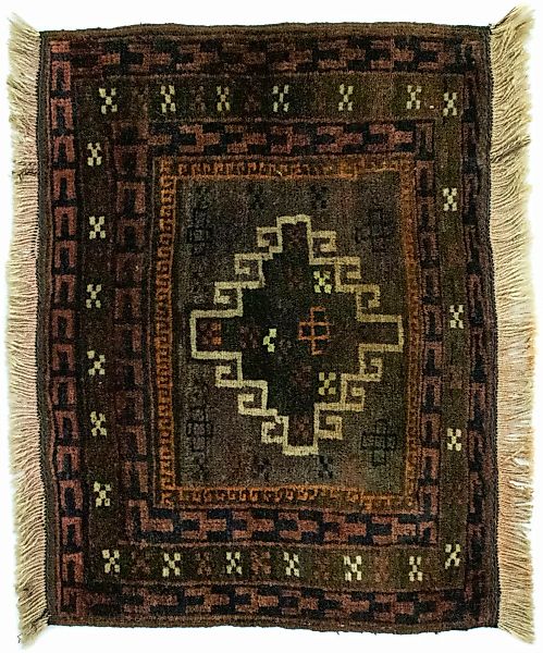 morgenland Wollteppich »Afghan Teppich handgeknüpft braun«, rechteckig günstig online kaufen