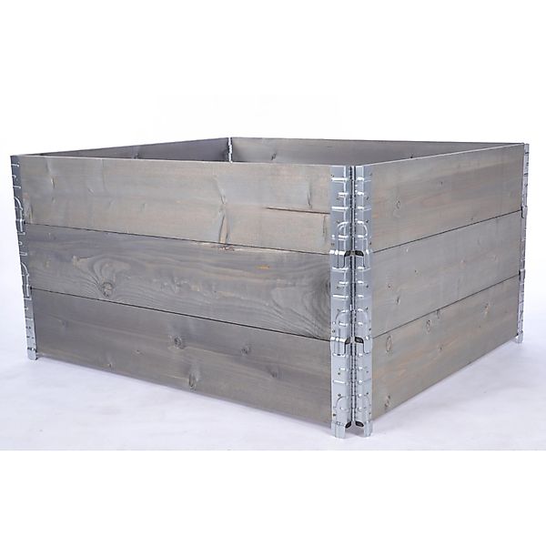 PROREGAL Hochbeetkisten GrowBox HxBxT 60x120x100cm 3 Ebenen Holz Grau günstig online kaufen