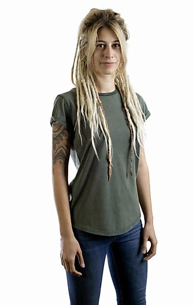 Shirt Aus Biobaumwolle Fairwear Für Damen "Basic" In Washed Green günstig online kaufen