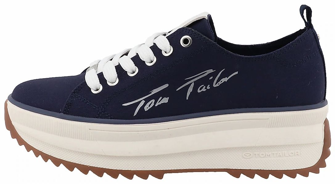 TOM TAILOR Plateausneaker, Freizeitschuh, Halbschuh, Schnürschuh mit seitli günstig online kaufen