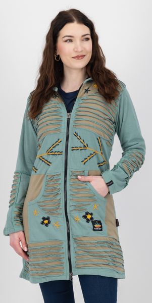 DEPROC Active Fleecejacke "Patchwork NUNAVUT LONG WMN" auch in Großen Größe günstig online kaufen
