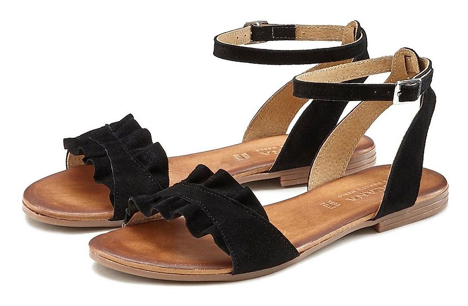 LASCANA Sommerschuh Sandale Sandalette, Sommerschuh aus hochwertigem Leder günstig online kaufen
