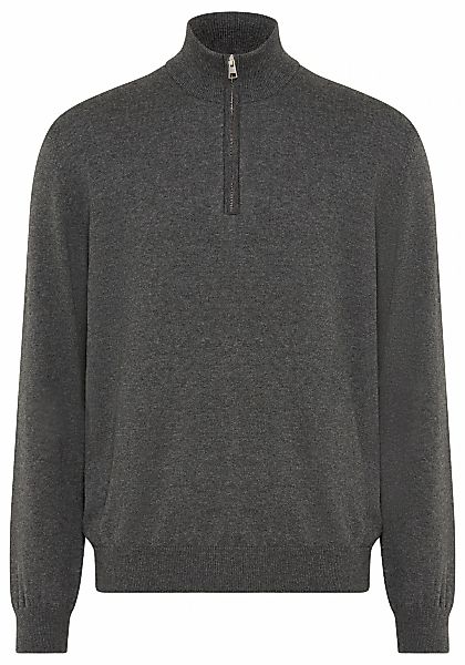 Gant Stehkragenpullover "COTTON/WOLL HALF ZIP" mit Rippstrick-Details, norm günstig online kaufen