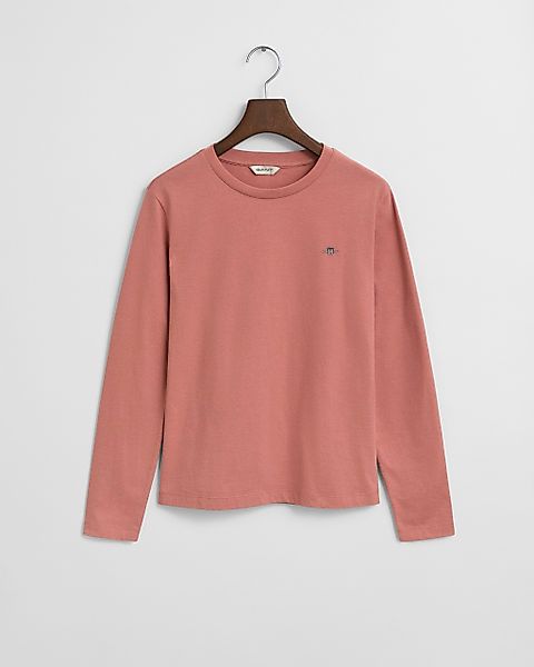 Gant Langarmshirt "REG SHIELD LS T-SHIRT", kleine Logostickerei auf der Bru günstig online kaufen