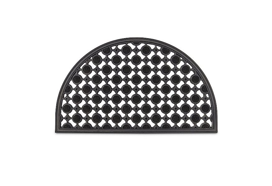 relaxdays Fußmatte Fußabtreter Gummi halbrund, Höhe: 10 mm günstig online kaufen