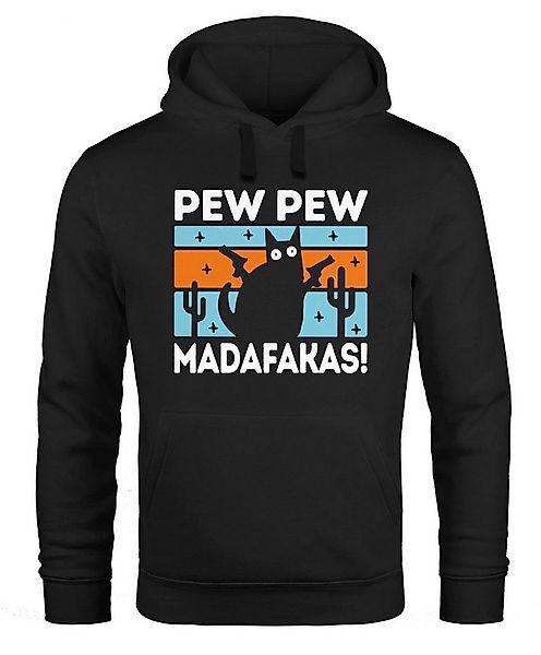 MoonWorks Hoodie Hoodie Herren Pew Pew Madafakas Katze Cat crazy verrückt l günstig online kaufen