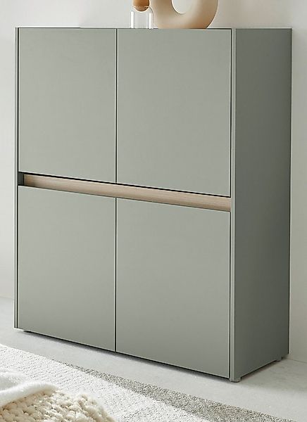 Furn.Design Highboard Center (Schrank in Salbei Grün mit Eiche, 100 x 120 c günstig online kaufen