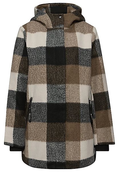 STREET ONE Wolljacke Karierte Jacke mit Kapuze (1-St) günstig online kaufen