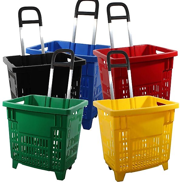 GERSO Einkaufskorb Einkaufstrolley Einkaufskorb m. Rollen 55L günstig online kaufen