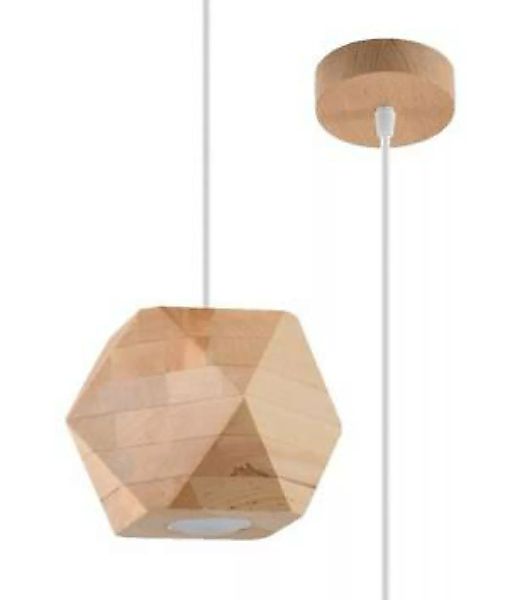 Hängelampe Holz geometrisch klein GU10 wohnlich ALBALI günstig online kaufen