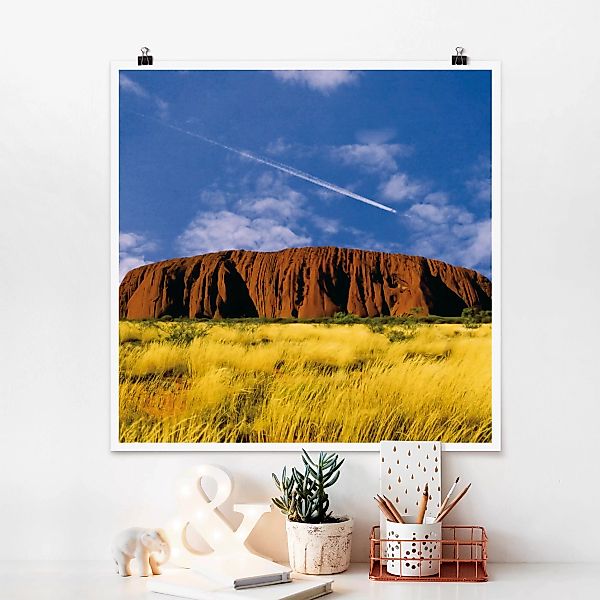 Poster Natur & Landschaft - Quadrat Uluru günstig online kaufen