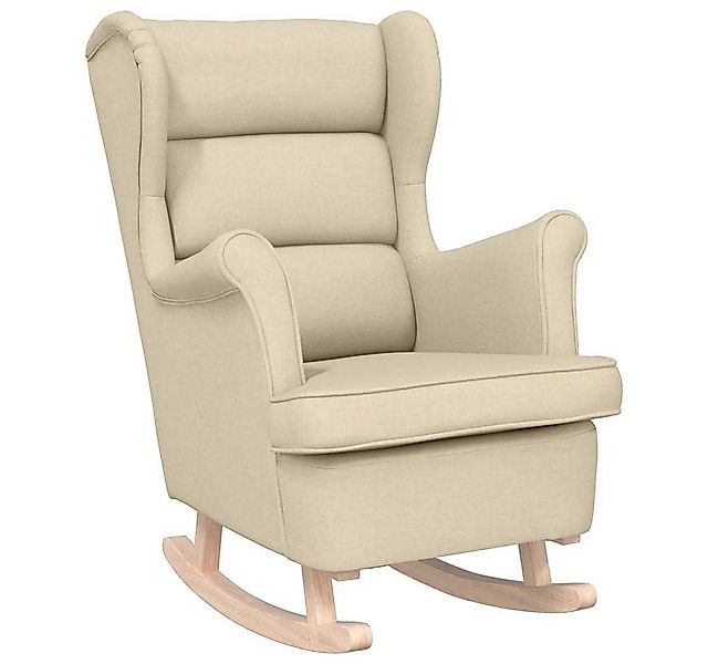 vidaXL Sessel Schaukelsessel Creme 74x90x102 cm Stoff (1-St) günstig online kaufen