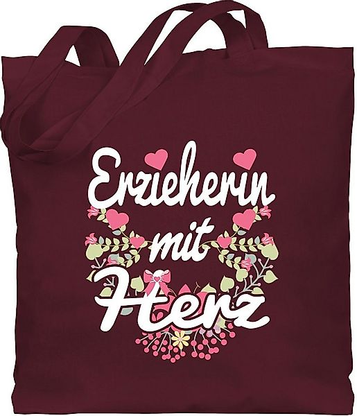 Shirtracer Umhängetasche Erzieherin mit Herz, Beruf und Job Geschenke günstig online kaufen