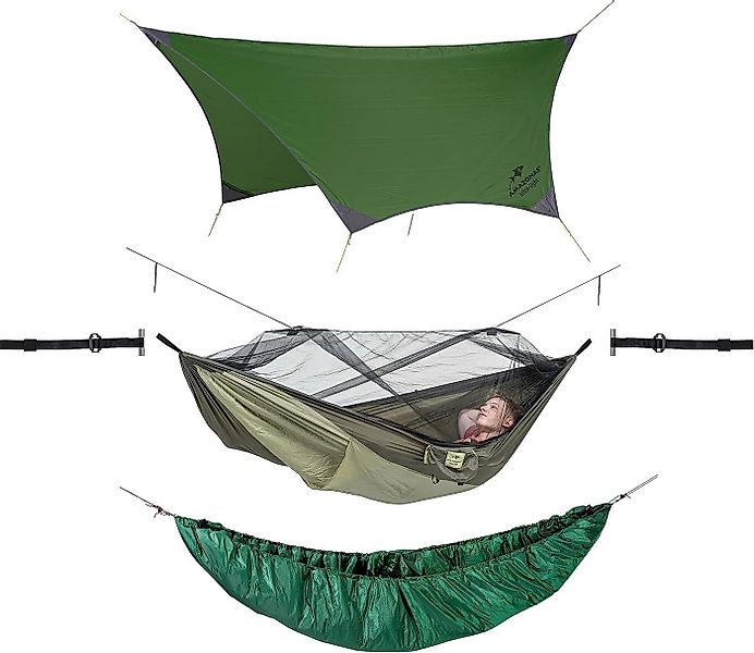 Amazonas Hängematte Ultra-Light Set, Moskitonetz + Tarp + Aufhängungen + Un günstig online kaufen