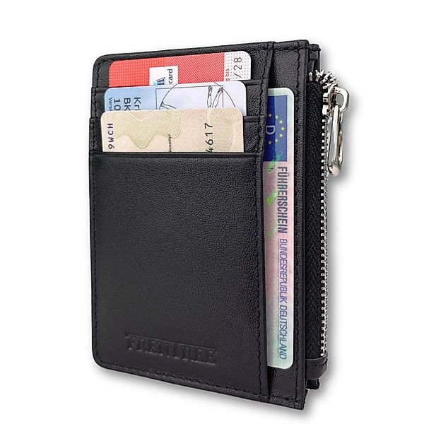 Frentree Kartenetui Mini-Geldbörse aus Echtleder, elegantes günstig online kaufen