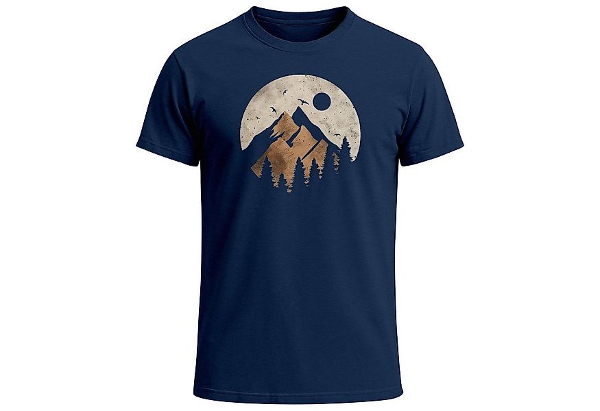 Neverless Print-Shirt Herren T-Shirt Berge Wandern Outdoor Grafikshirt Natu günstig online kaufen