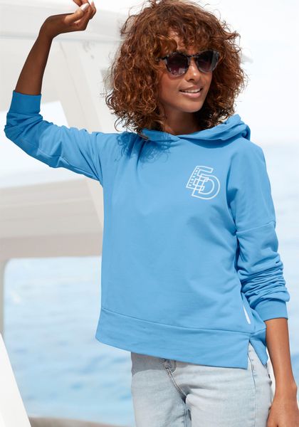 Elbsand Kapuzensweatshirt mit großem Logodruck auf dem Rücken, bequemer Hoo günstig online kaufen