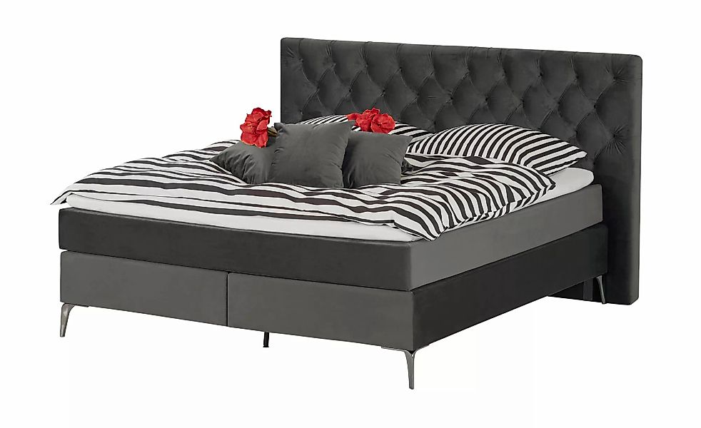 Wohnwert Boxspringbett  Laesa ¦ grau ¦ Maße (cm): B: 160 H: 122 Betten > Ei günstig online kaufen
