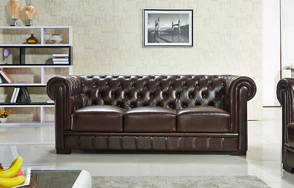JVmoebel 3-Sitzer Dreisitzer Polster Design Sofa Moderne 3er Braun 100% Led günstig online kaufen