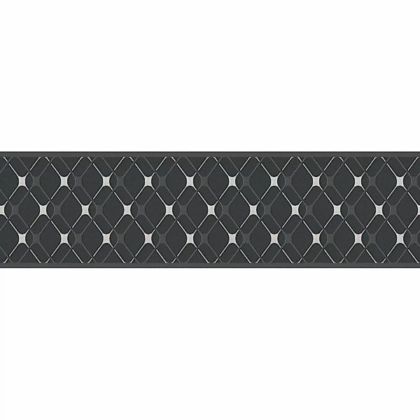 A.S. Création Borte selbstklebend Geometrisch 5 m x 17 cm Schwarz-Grau günstig online kaufen