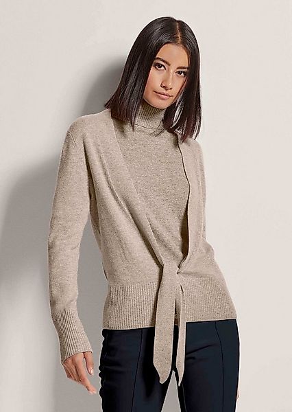 MADELEINE Strickjacke Kaschmir-Strickjacke mit tiefem V-Ausschnitt und Bind günstig online kaufen