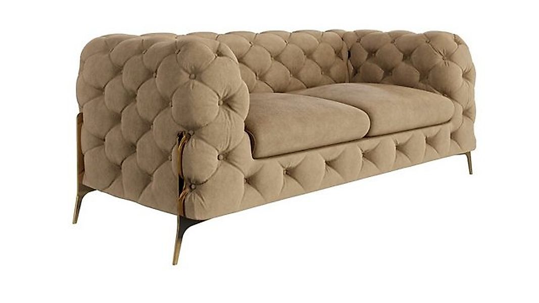 S-Style Möbel Chesterfield-Sofa Ashley Chesterfield Sofa mit Goldenen Metal günstig online kaufen