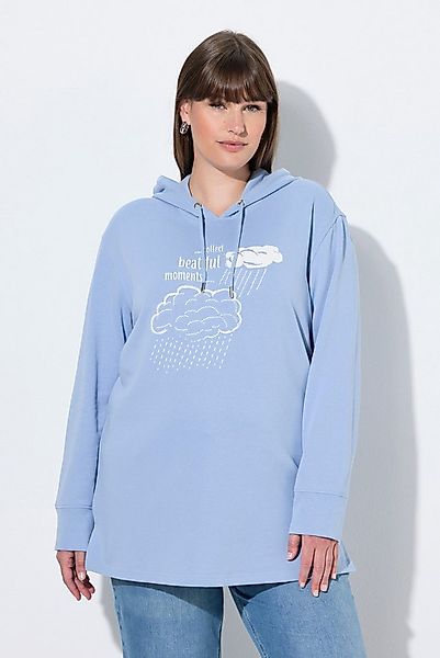 Ulla Popken Sweatshirt Hoodie Zierperlen Kapuze Langarm Biobaumwolle günstig online kaufen
