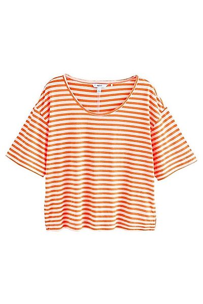 Next T-Shirt Weiches T-Shirt mit U-Ausschnitt, Leinen-Modalmix (1-tlg) günstig online kaufen