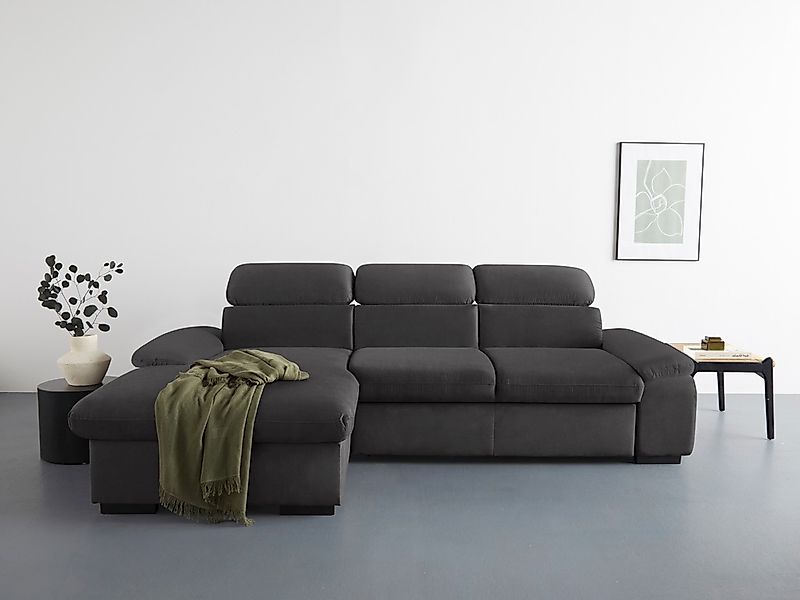 COTTA Ecksofa "Lola L-Form mit Kopfteilfunktion & Hocker", (Set, mit Hocker günstig online kaufen