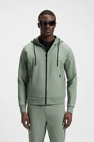 BOSS GREEN Sweatjacke "Saggy Rib", mit tonigen Einsätzen günstig online kaufen