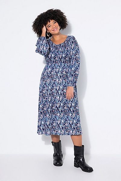 Angel of Style Jerseykleid Kleid Jersey Blumenmuster gesmoktes Oberteil günstig online kaufen