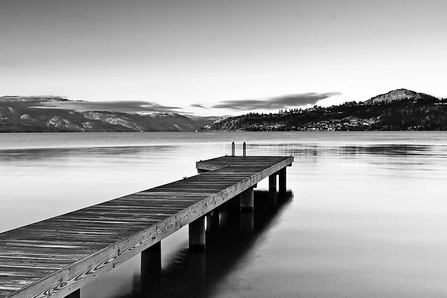 queence Leinwandbild "Der Steg" Kunst  Modern  Seebilder  Seelandschaft  St günstig online kaufen