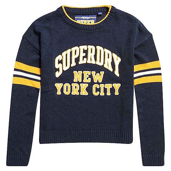 Superdry College Sport Logo Knit Pullover XS Navy günstig online kaufen