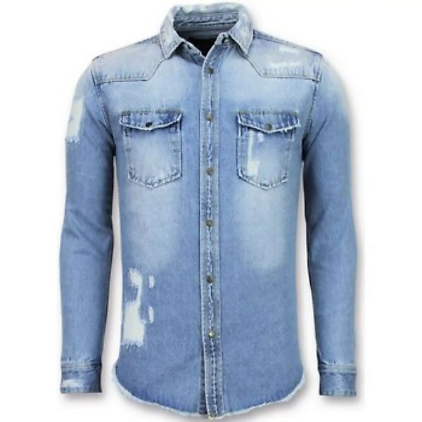 Enos  Hemdbluse Lange Jeans Bluse Denim Shirt günstig online kaufen
