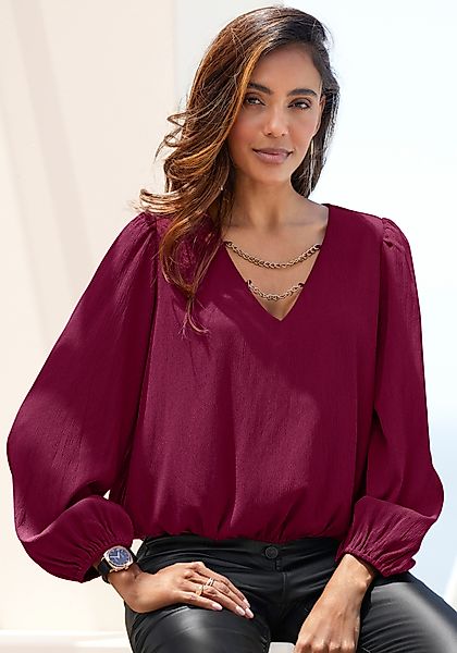 LASCANA Schlupfbluse mit Kettendetails, elegante Damenbluse, günstig online kaufen